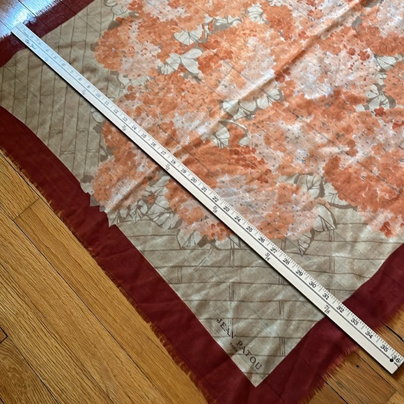 Jean Patou Paris Scarf Vintage Fall Colors Scarf - Picture 3 of 6